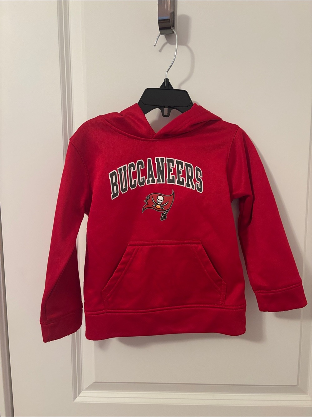 NFL Red Buccaneers Youth Pullover Hoodie with Team Logo